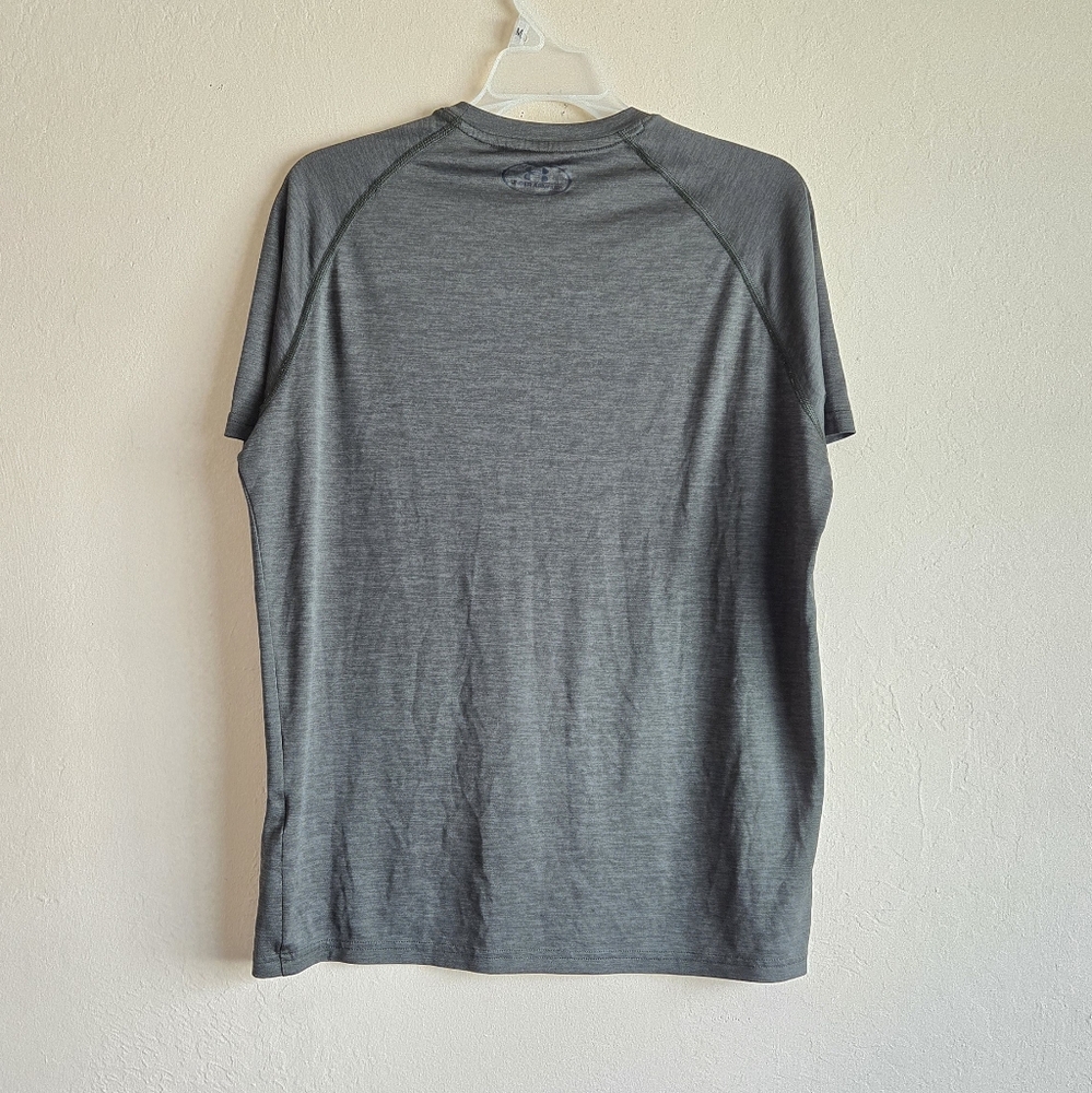 Under Armour Men's Tech Tee Army Green Short Sleeve T-Shirt Heatgear Size M - Picture 4 of 8